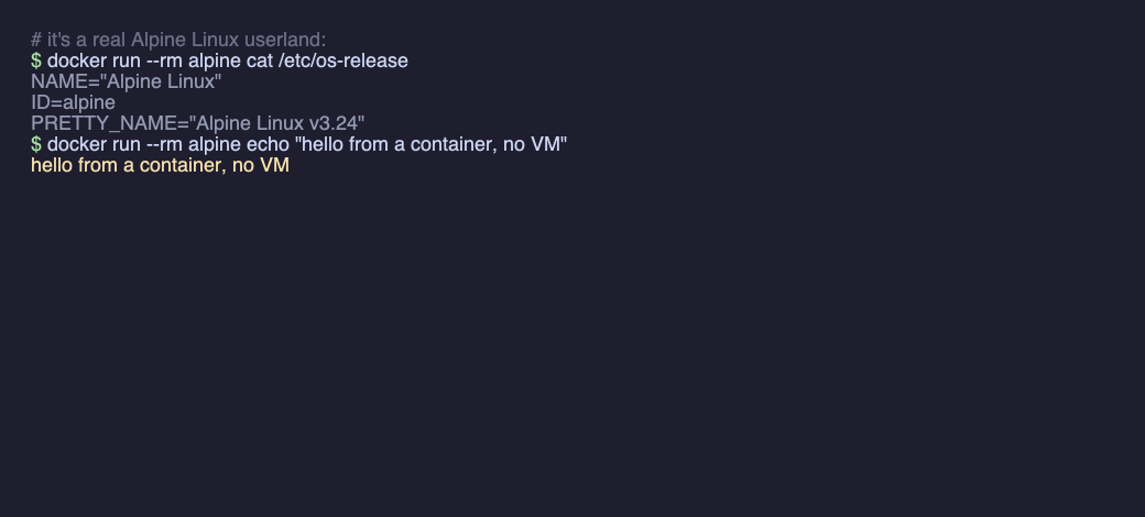 dd: a real Alpine Linux userland